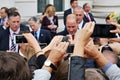 Prince William among the crowds in Warsaw Royalty Free Stock Photo