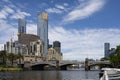 Princes Bridge View of Melbourne from the Yarra River, Australia