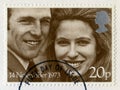 Princess Anne and Mark Phillips Royal Wedding Postage Stamps