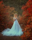 Princess in the autumn garden Royalty Free Stock Photo