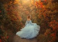 Princess in the autumn garden Royalty Free Stock Photo