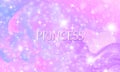 Princess background. Mermaid rainbow. Vector