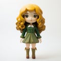Charming Anime Girl Figure In Green Clothing - Sofia Vinyl Toy