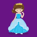 Princess Blue Dress Brown Hair 11