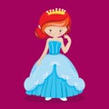 Princess Blue Dress Red Hair 10