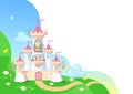 Fairy tale background with princess castle Royalty Free Stock Photo