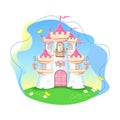 Fairy tale background with princess castle Royalty Free Stock Photo