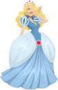 Princess Cinderella In Blue Dress