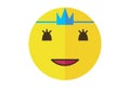 Princess colored Emote icon Emoji symbol yellow Emoticon sign art