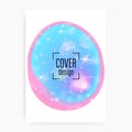 Princess cover. Kawaii rainbow hologram. Holographic unicorn gradient.