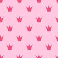 Princess Crown Seamless Pattern Background Vector