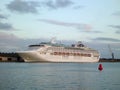 Princess Cruise Dawn Princess ship sits docked in Honolulu Harbor Royalty Free Stock Photo