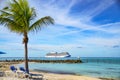 Princess cruise ship anchored offshore Royalty Free Stock Photo