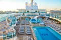 Princess cruise ship pool deck Royalty Free Stock Photo