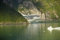 Princess cruises ship sailing in fjord Royalty Free Stock Photo