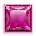 Princess cut ruby illustration Royalty Free Stock Photo