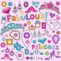 Princess Design Elements Notebook Doodles