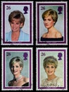 Princess Diana Postage Stamps Royalty Free Stock Photo