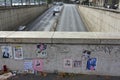 Princess Diana Wall Tribute Above Tunnel