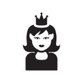 Princess face icon. Trendy Princess face logo concept on white b