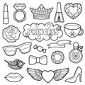 Princess Fashion Patches Coloring Set