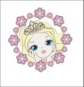 Princess in flower blonde