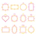 Princess frame set, borders for paper, frame design