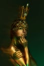 Princess Frog, with body art and original handmade golden crown