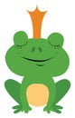 Princess frog, illustration, vector Royalty Free Stock Photo