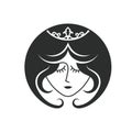 Princess head icon vector illustration concept design