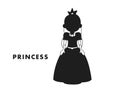princess isolated vector Silhouettes