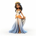 Playful Cartoon Illustration Of Jasmine Figurine In Octane Render Style