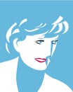 Princess Lady Diana, vector illustration