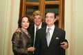 Princess Lia, prince Paul and Florin Piersic Royalty Free Stock Photo