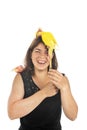 Princess parrot, bourke  and woman Royalty Free Stock Photo