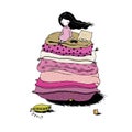 Princess on the Pea. Royalty Free Stock Photo