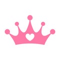Princess pink crown isolated - PNG Royalty Free Stock Photo