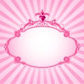 Princess pink frame Royalty Free Stock Photo