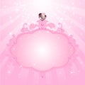 Princess pink frame Royalty Free Stock Photo