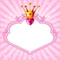 Princess pink frame Royalty Free Stock Photo