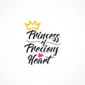 Princess of precious heart shirt logo Royalty Free Stock Photo