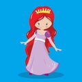 Princess Purple Dress Red Hair 19