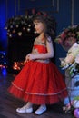 Princess in red dress Royalty Free Stock Photo