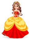 Princess in red dress. Royalty Free Stock Photo