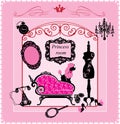 Princess Room - illustration for girls Royalty Free Stock Photo