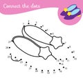 Princess shoes Dot to dot by numbers activity for kids and toddlers. Children educational game Royalty Free Stock Photo