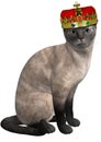 Princess Siamese Cat Isolated Illustration