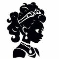 Princess Silhouette: Free Vector Svg Drawing In Natalia Rak Style