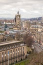 Princess street and Balmoral tower Royalty Free Stock Photo