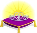 Princess Tiara on Pillow/eps Royalty Free Stock Photo